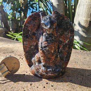 Garnet Arfvedsonite standing dragon